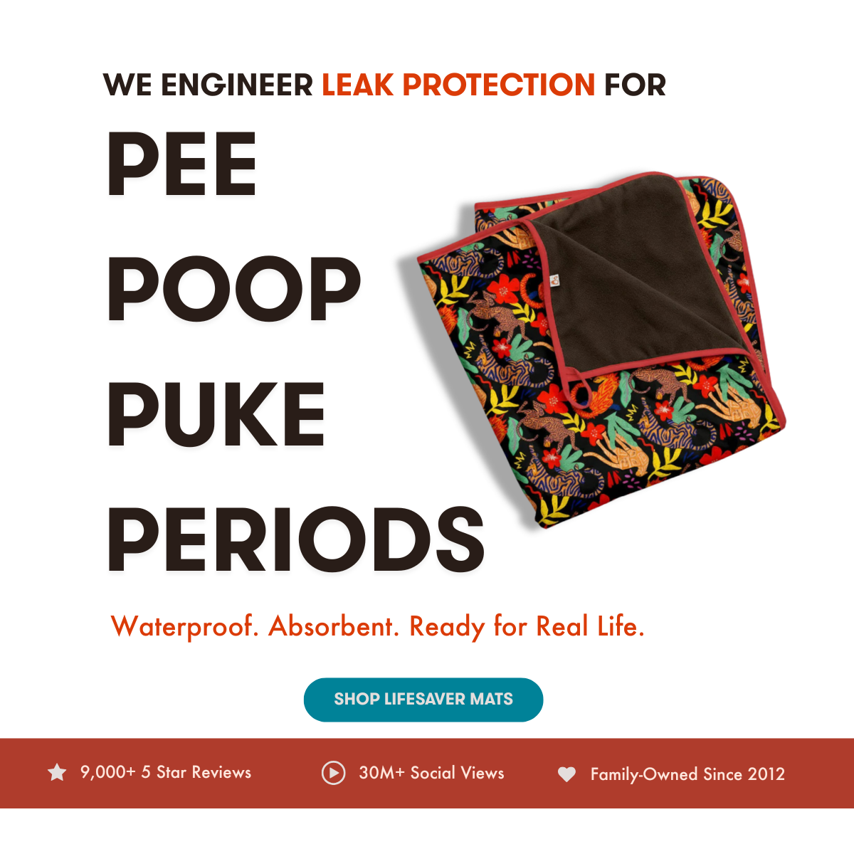 Lifesaver Waterproof Mat Banner Leak Protection