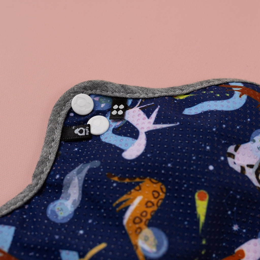 Image for HyPs Teen Reusable Pads - size Regular, design Space Cats