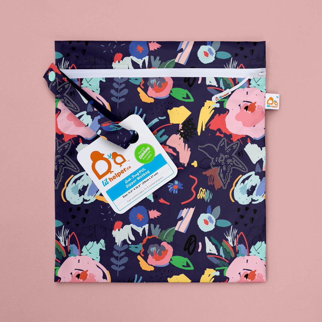 ZippaWetbagSmallFloralsPurple001