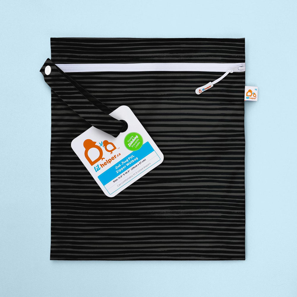 Image for Zippa Zipper Wetbag - design Black Lines